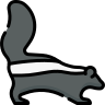 external Skunk-animal-beshi-color-kerismaker icon