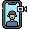 external Video-Call-communication-beshi-color-kerismaker icon