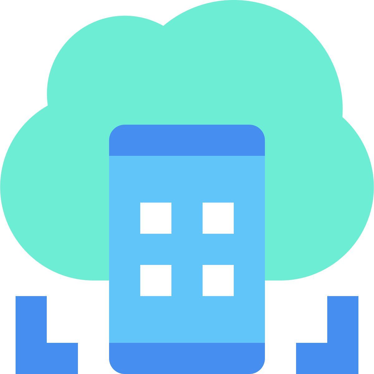 cloud data mobile icon
