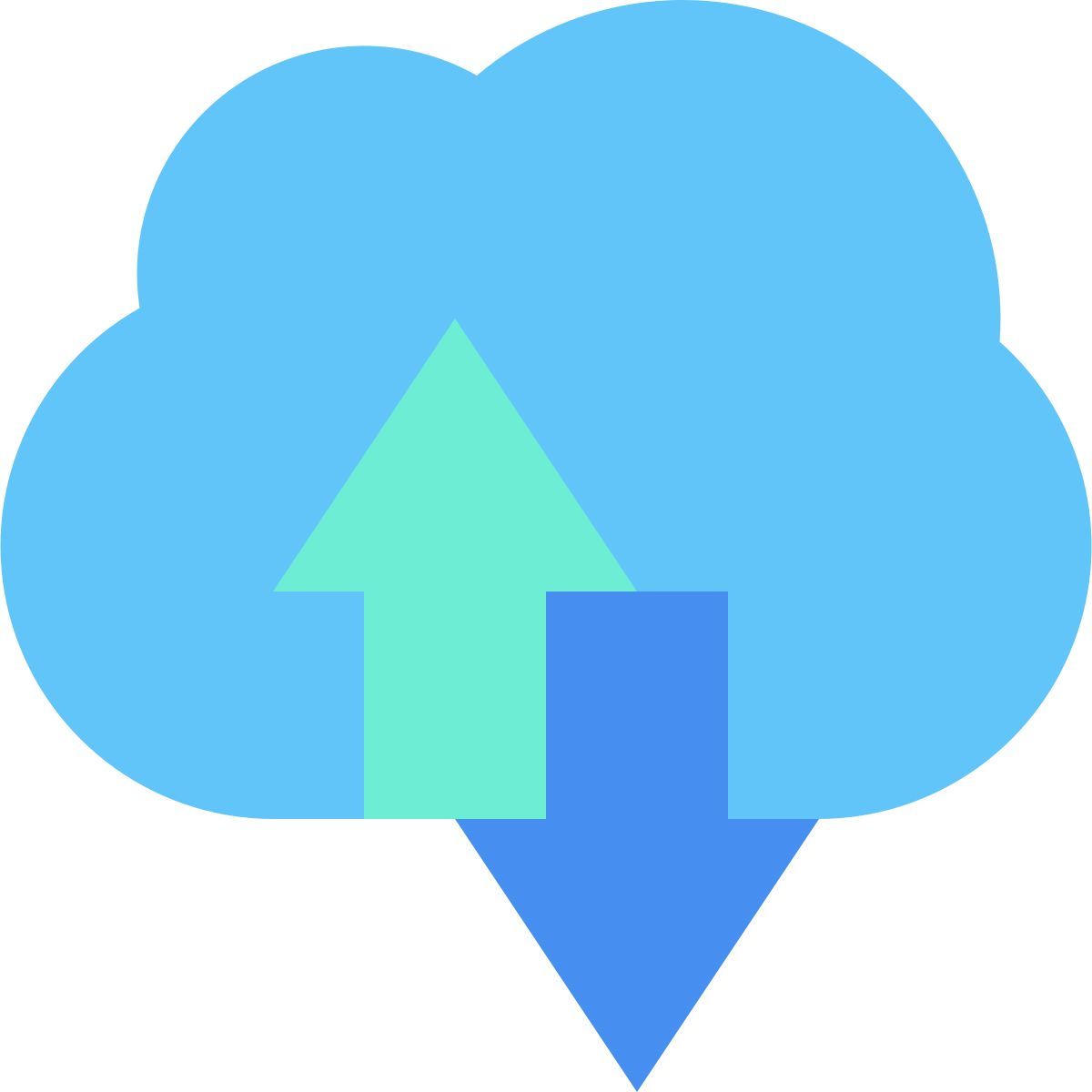 cloud data transfer icon
