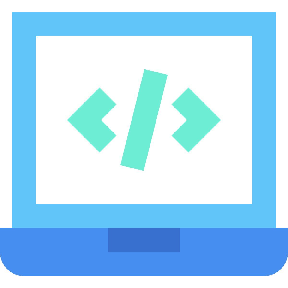 laptop coding icon