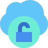 external Security-Unlock-cloud-data-beshi-flat-kerismaker icon