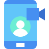 external Video-Call-communication-beshi-flat-kerismaker icon