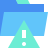 external Warning-folder-beshi-flat-kerismaker icon