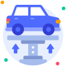 external Car-Lifter-garage-car-repair-beshi-glyph-kerismaker icon