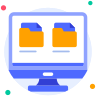 external Computer-Folder-file-document-beshi-glyph-kerismaker icon