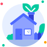 external Eco-House-real-estate-beshi-glyph-kerismaker icon