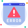 external Error-cyber-security-beshi-glyph-kerismaker icon