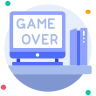 external Game-over-e-sport-beshi-glyph-kerismaker icon