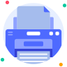 external Printer-file-document-beshi-glyph-kerismaker icon
