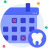 external Schedule-dental-beshi-glyph-kerismaker icon