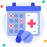 external Schedule-pharmacy-beshi-glyph-kerismaker icon