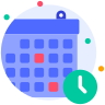 external Schedule-start-up-beshi-glyph-kerismaker icon
