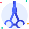 external Scissors-medical-instrument-beshi-glyph-kerismaker icon