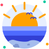 external Sunset-travel-beshi-glyph-kerismaker icon