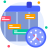 external Timing-planning-strategy-beshi-glyph-kerismaker icon