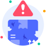external Warning-delivery-beshi-glyph-kerismaker icon