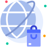 external World-Wide-e-commerce-beshi-glyph-kerismaker icon