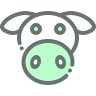 external cow-agriculture-gardening-bi-chroma-amoghdesign icon