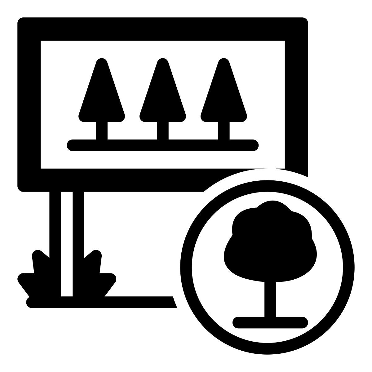 forest signboard icon