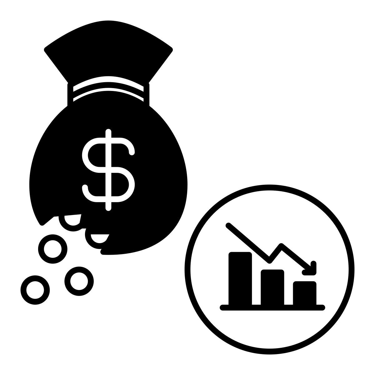 financial loss icon
