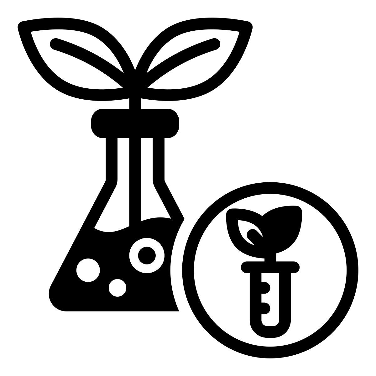 plant in flask icon
