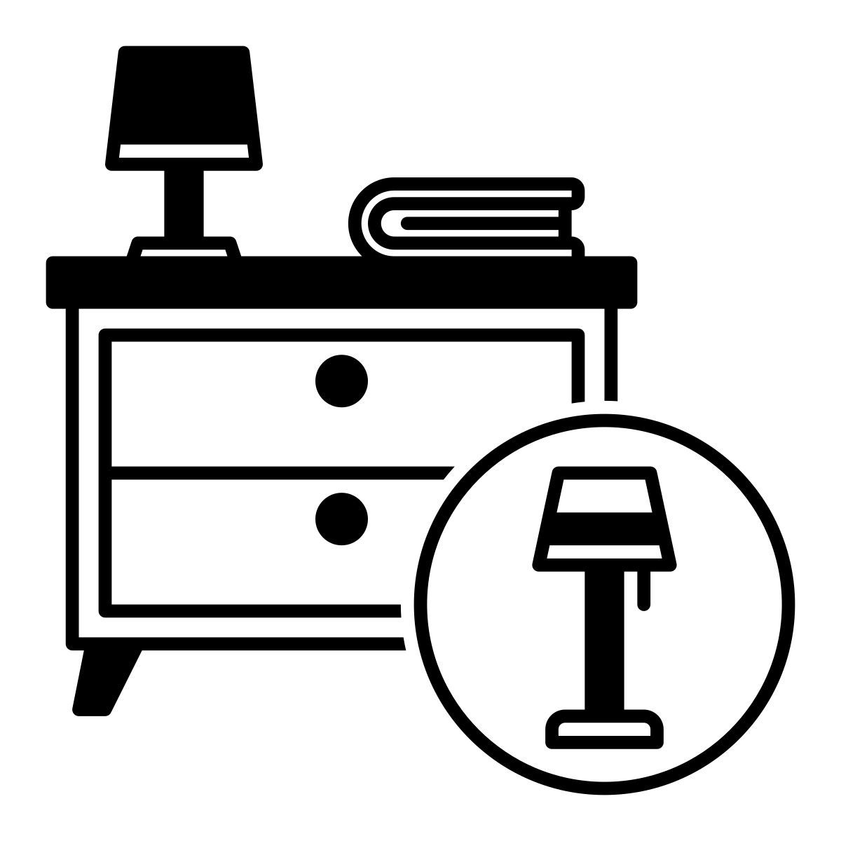 bedside table icon