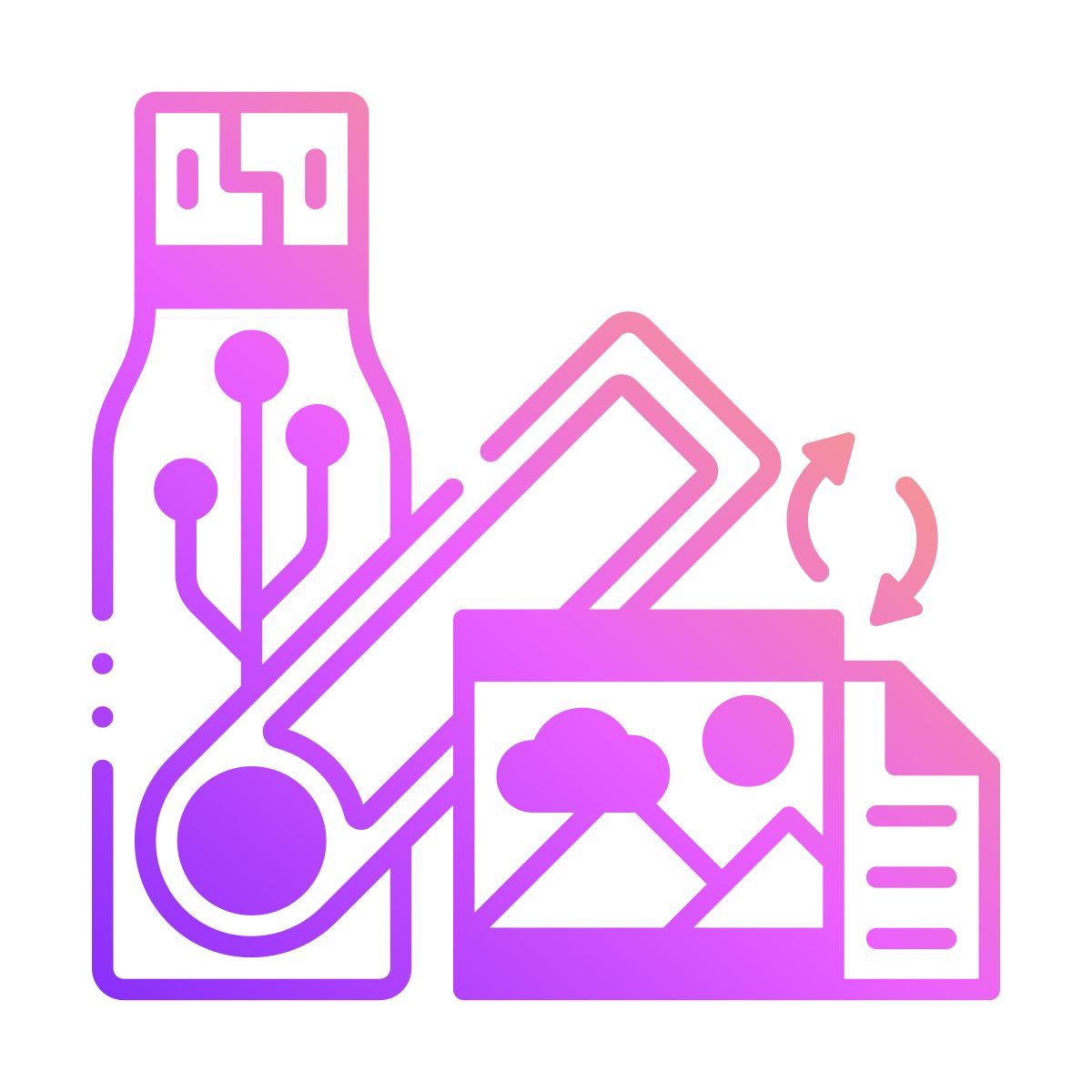 usb flash drive ducuments icon