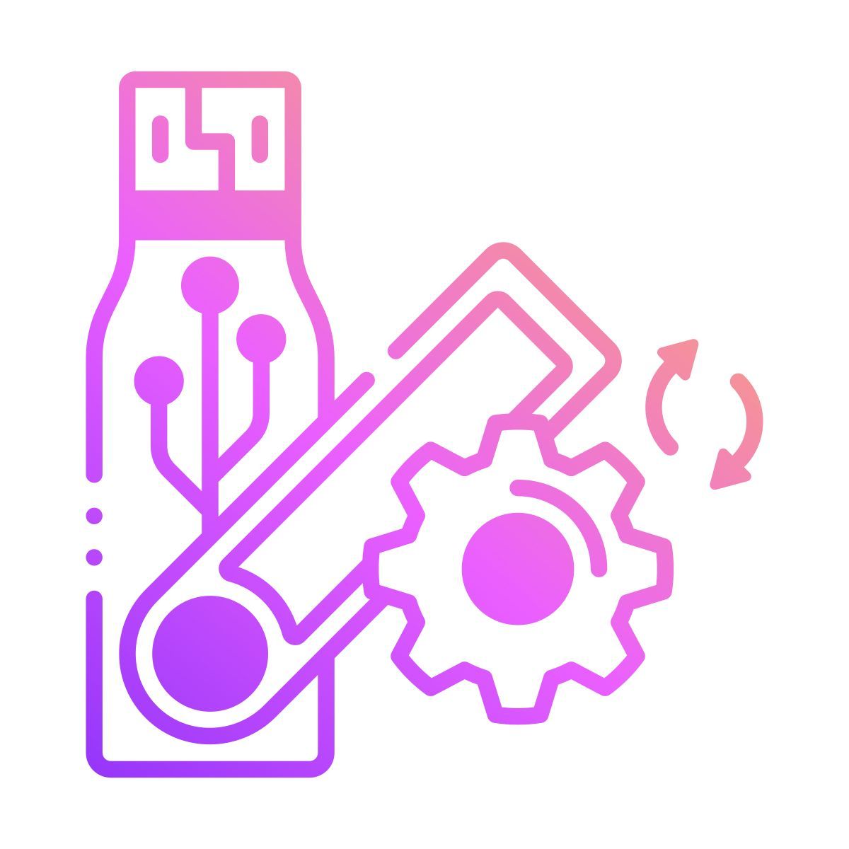 usb flash drive settings icon