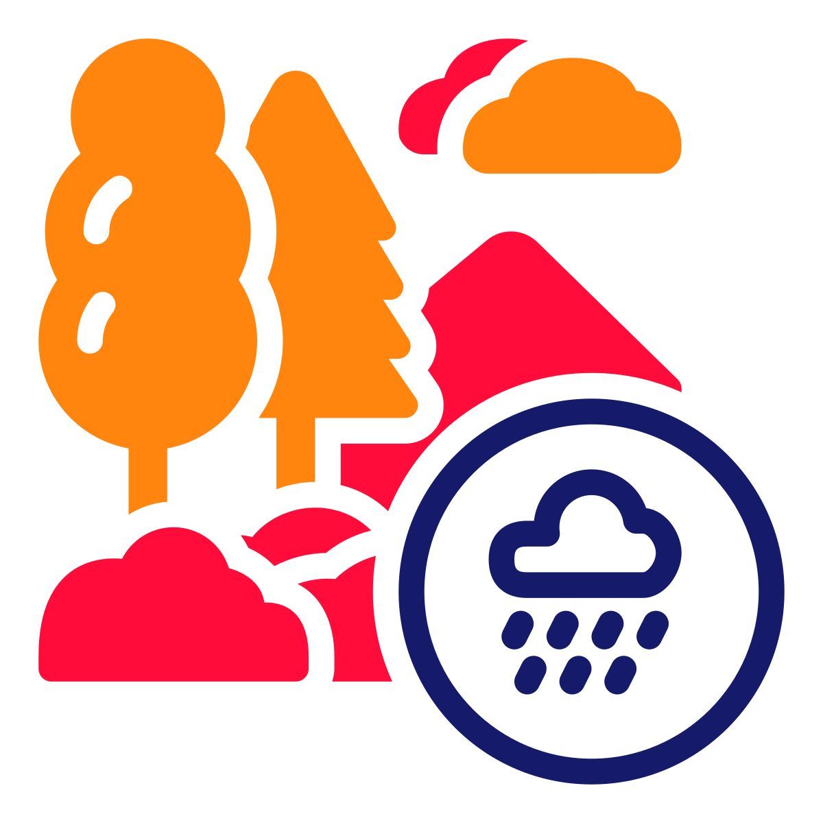 external rainy forest nature blue red orange febrian hidayat icon