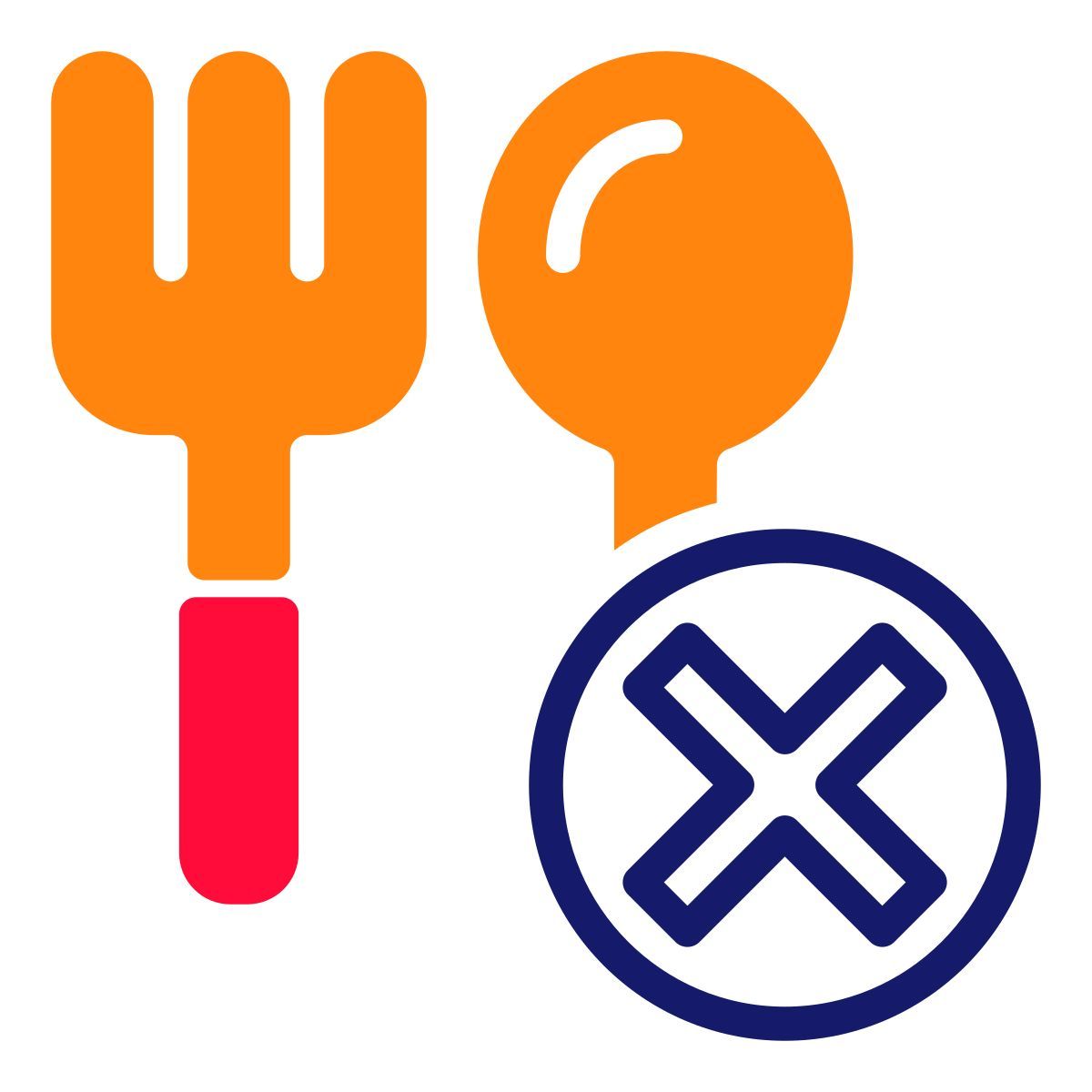 external fasting health and lifestyle blue red orange febrian hidayat icon