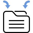 external add-file-folder-blue-vinzence-studio icon