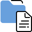 external computer-file-folder-blue-vinzence-studio icon