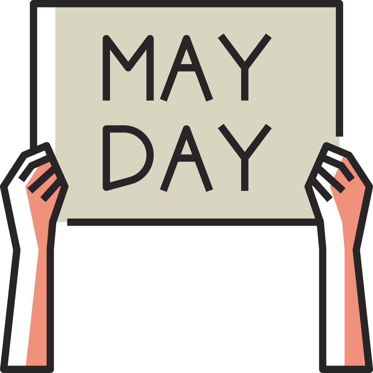 may day poster icon