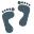 external feet-human-body-anatomy-coco-line-kalash icon