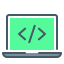 external code-seo-and-web-development-coco-line-kalash icon
