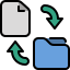 external backup-file-folder-color-line-collection-vinzence-studio icon