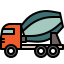 external truck-construction-color-line-collection-vinzence-studio icon