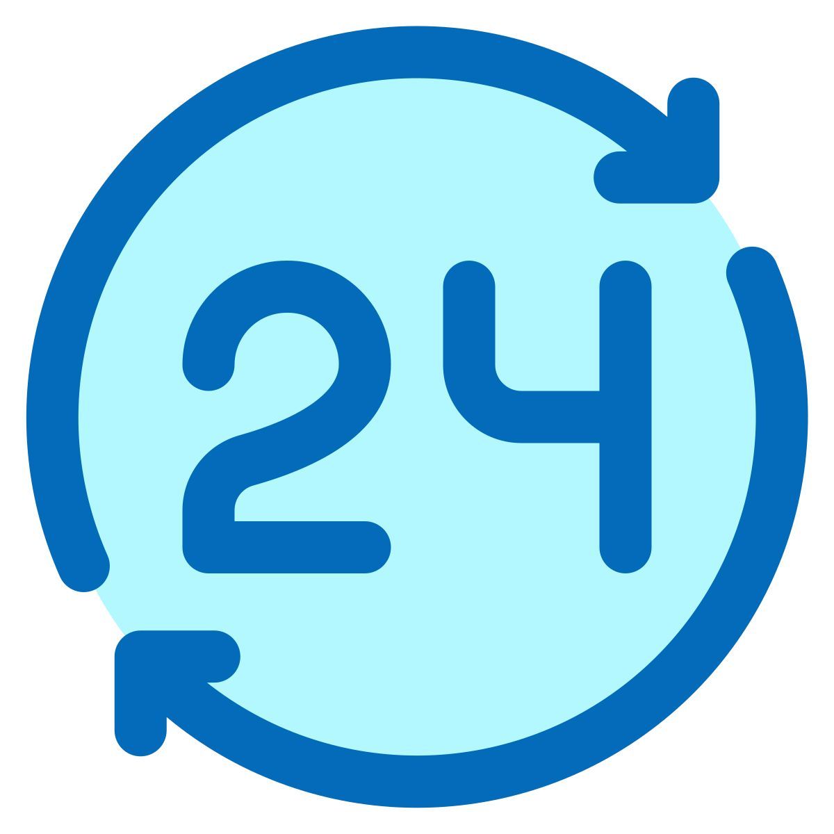 24/7 service icon