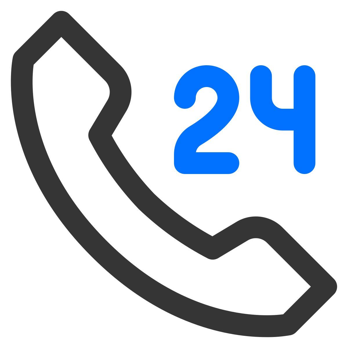 24/7 service icon