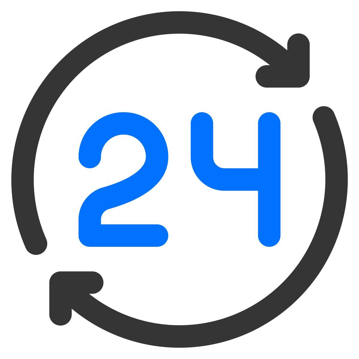 24 hour service icon