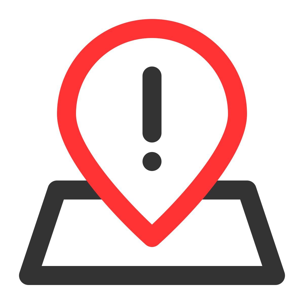 map warning icon