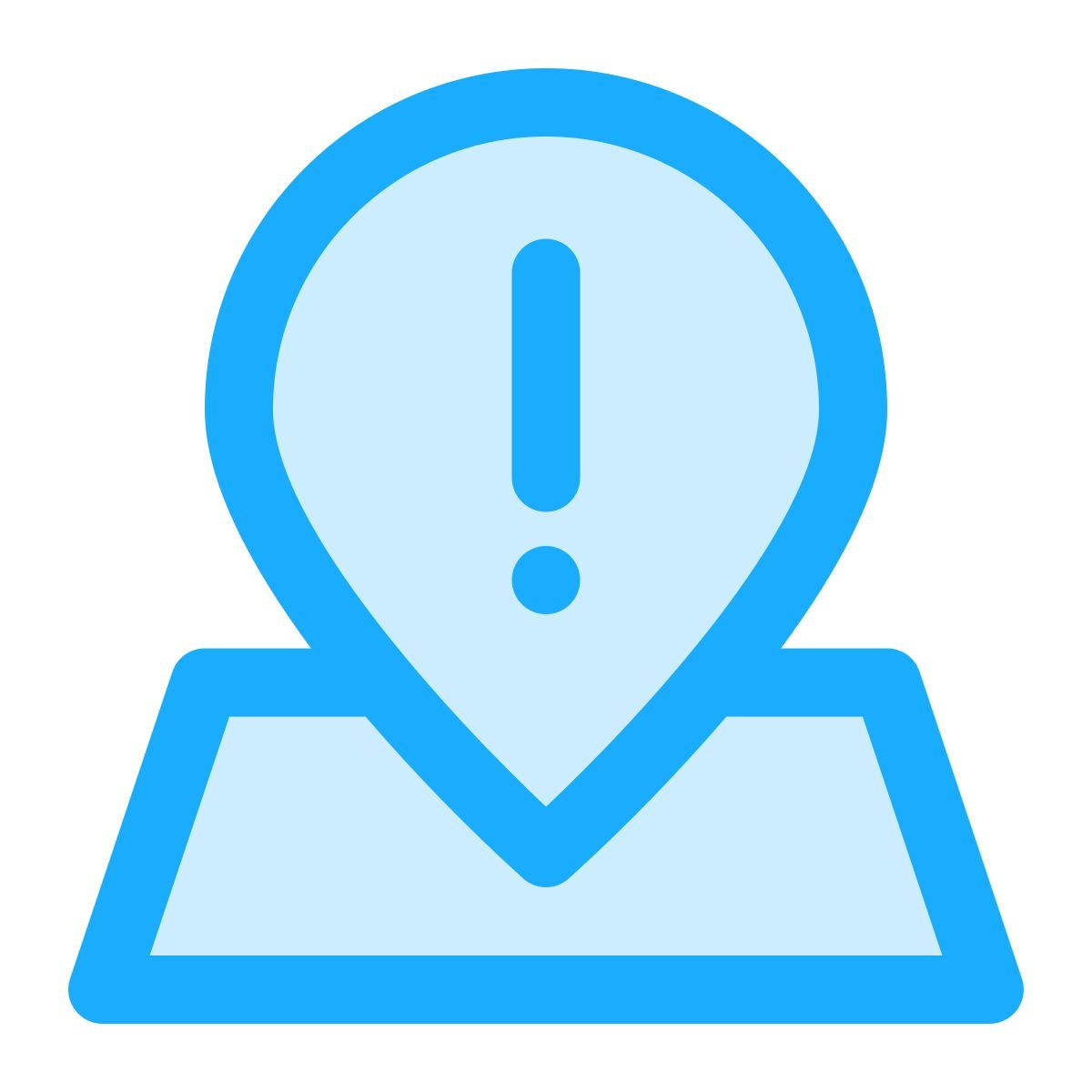 location pin warning icon