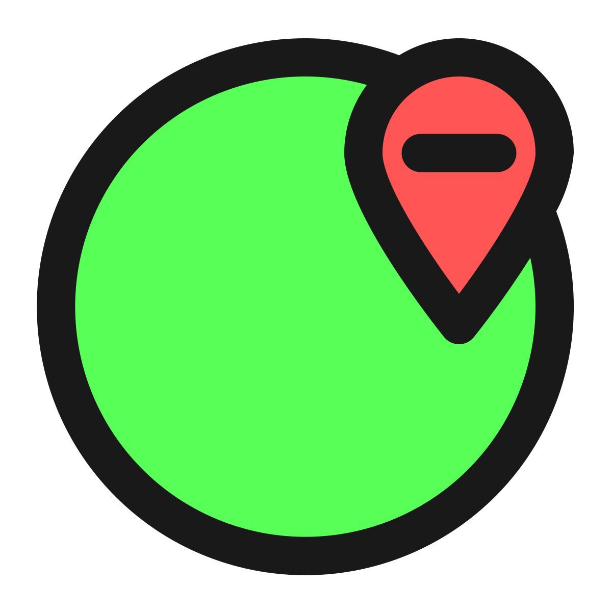 supprimer l'épingle de localisation icon
