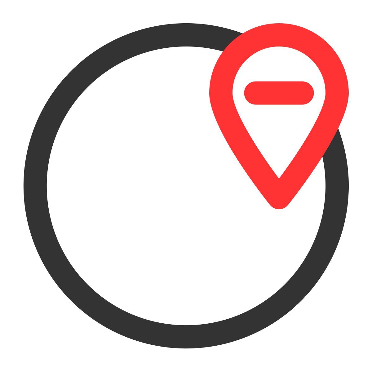 remove location pin icon