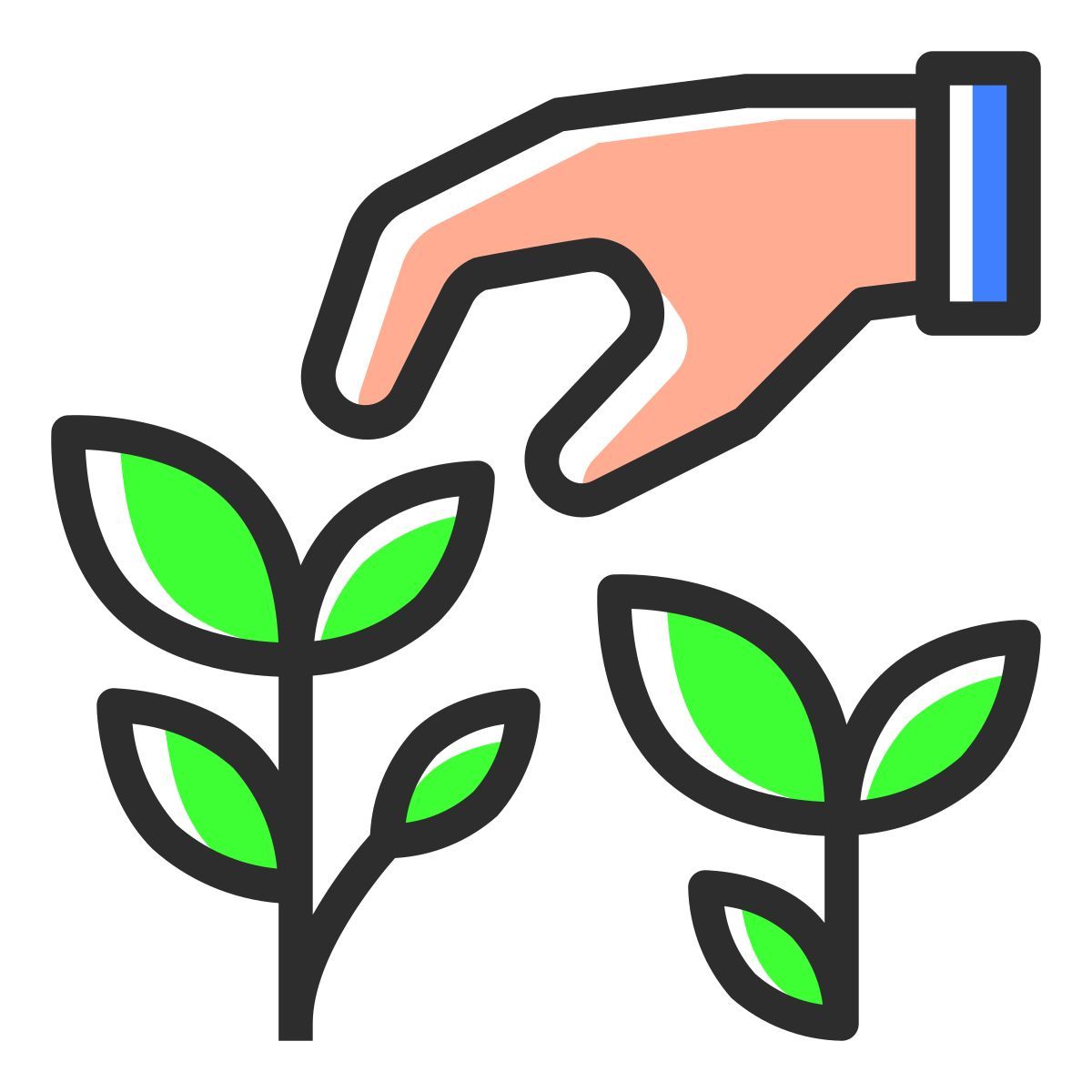 picking leaves icon