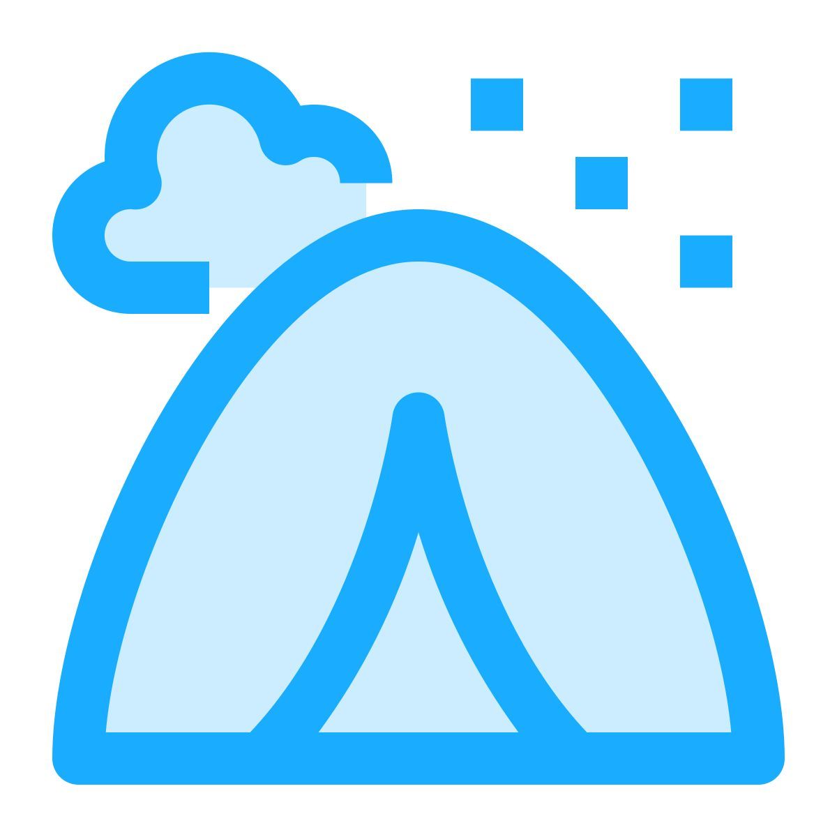 klassisches zelt icon