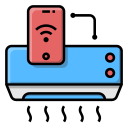 external air-conditioning-internet-of-things-color-outline-adri-ansyah icon