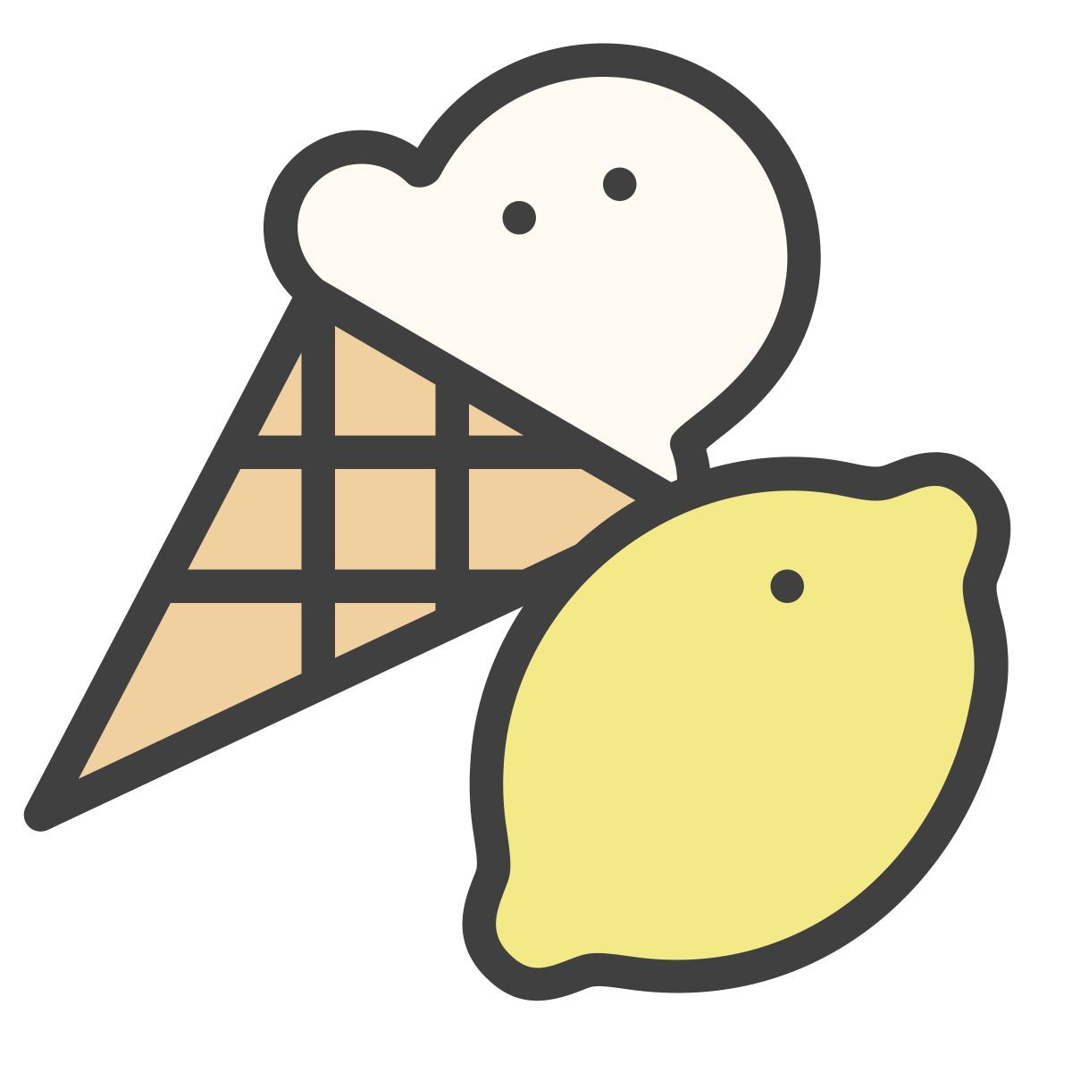 lemon ice cream icon