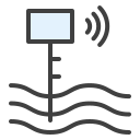 external Water-Level-Sensor-iiot-colored-outline-lafs icon